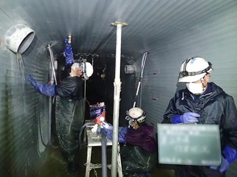 鴨川第42処理分区下水道工事(南再-30-310)-特殊充填剤1号充填(管渠内)
