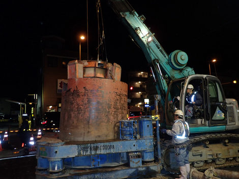 谷田排水区下水道工事(南建-R1-2011)-鋼製ケーシング立坑築造
