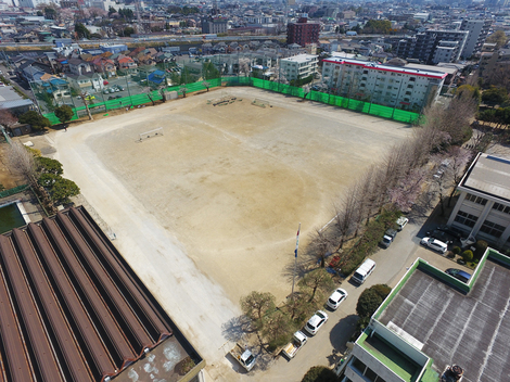 宮原中学校防球ネット設置及びブロック塀改修工事