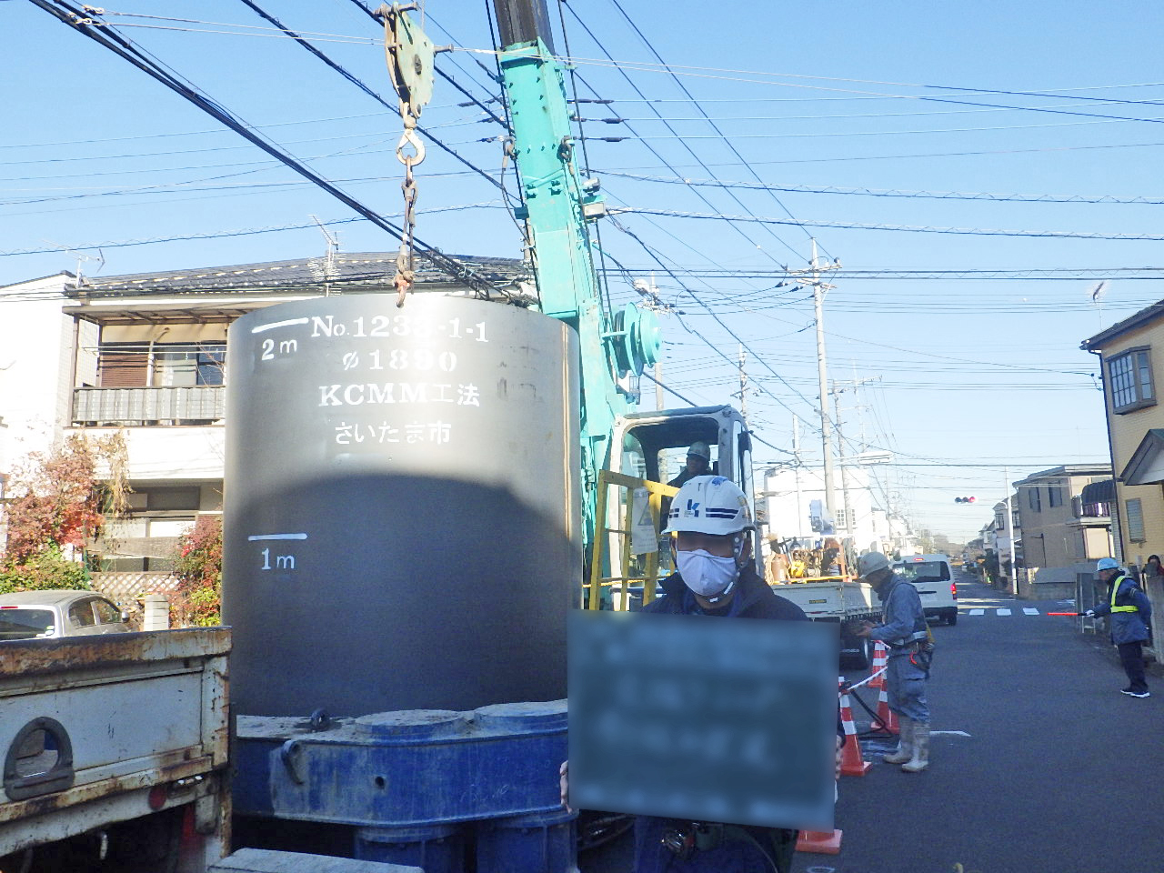 岩槻　第4処理分区　下水道工事　立坑築造