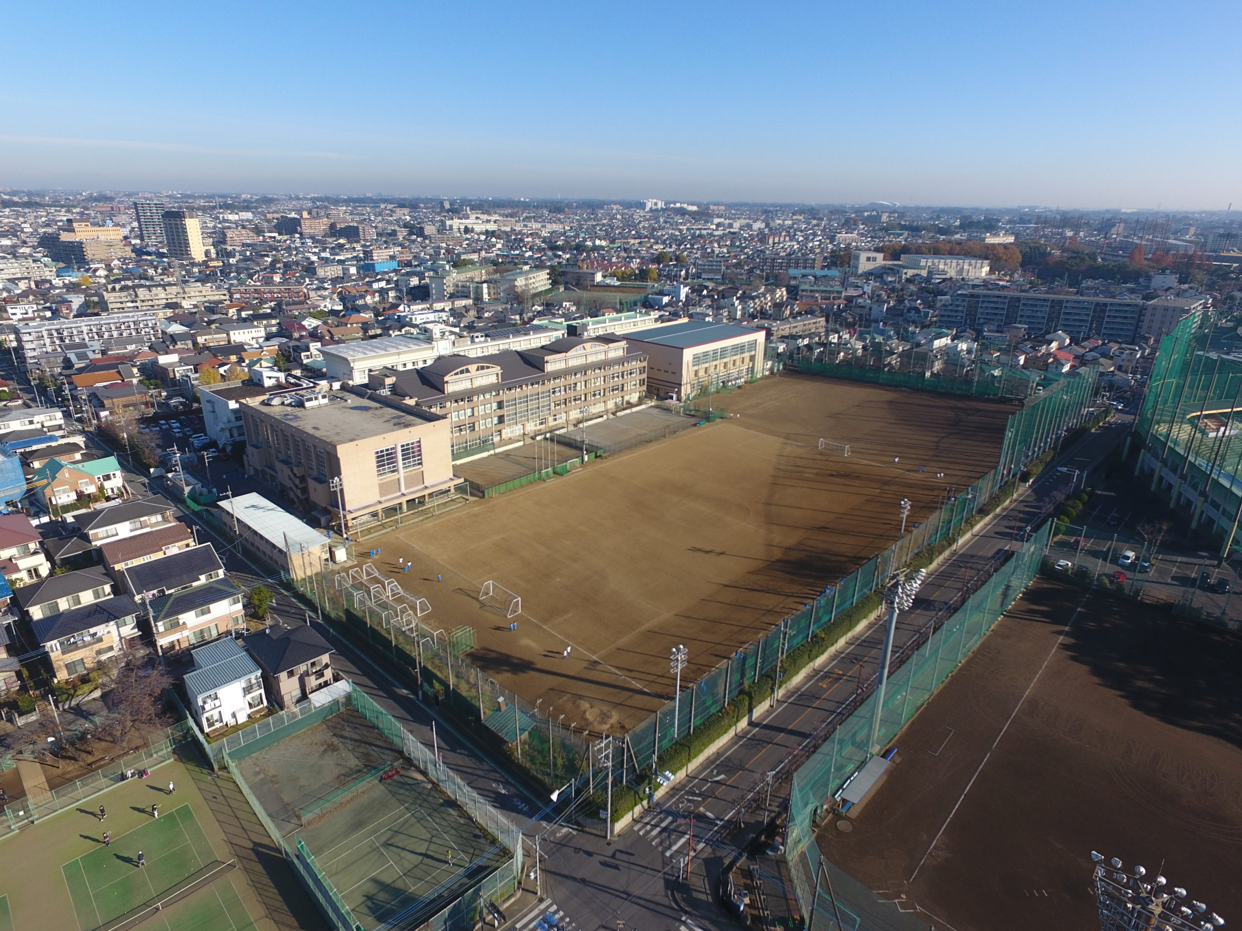 浦和高等学校　校庭　着工前