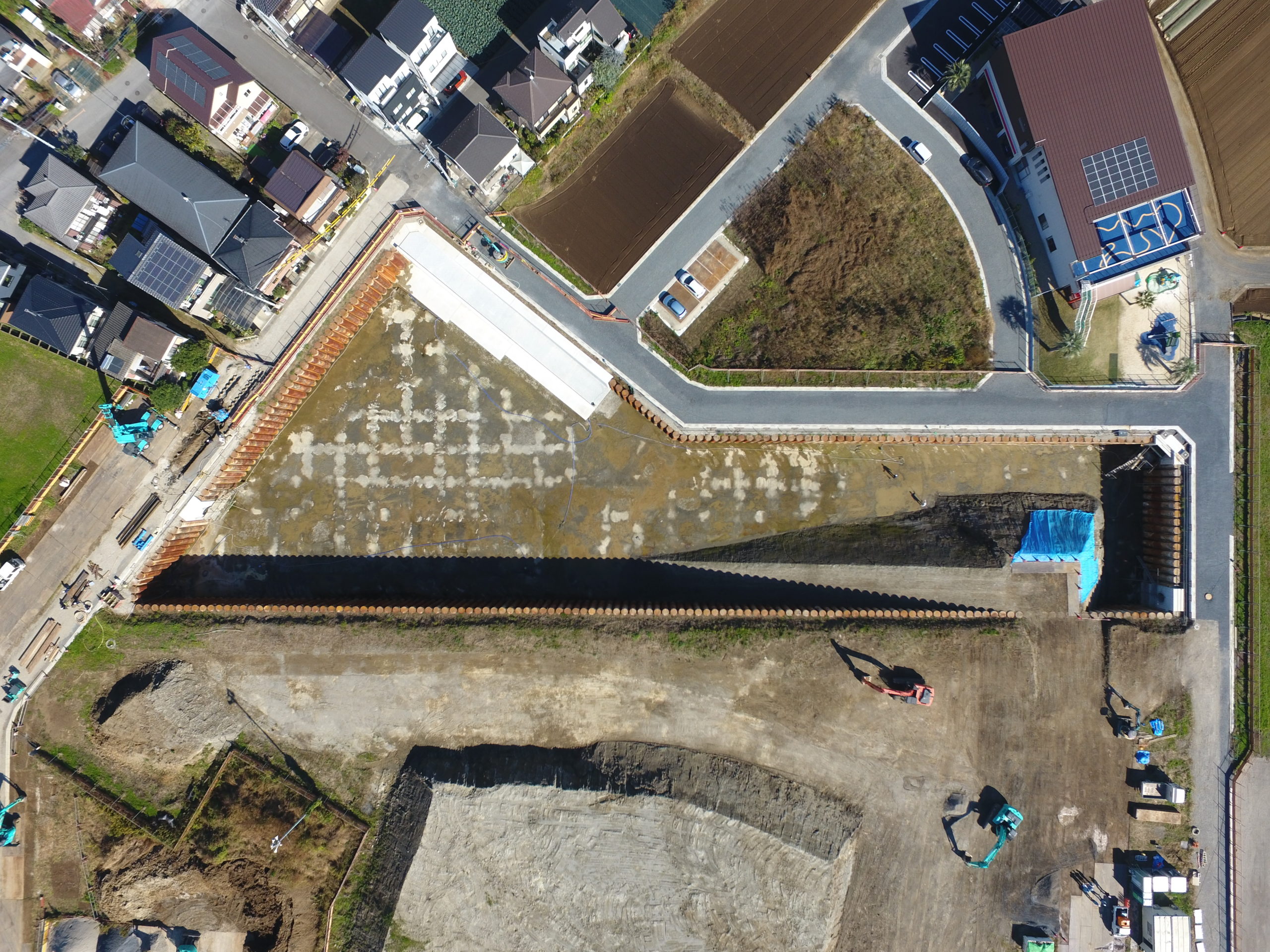 大和田特定土地区画整理事業　雨水調整池築造工事（第3期）
